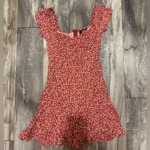Audrey 3+1 Mini Dress Red Floral Dress Sz S